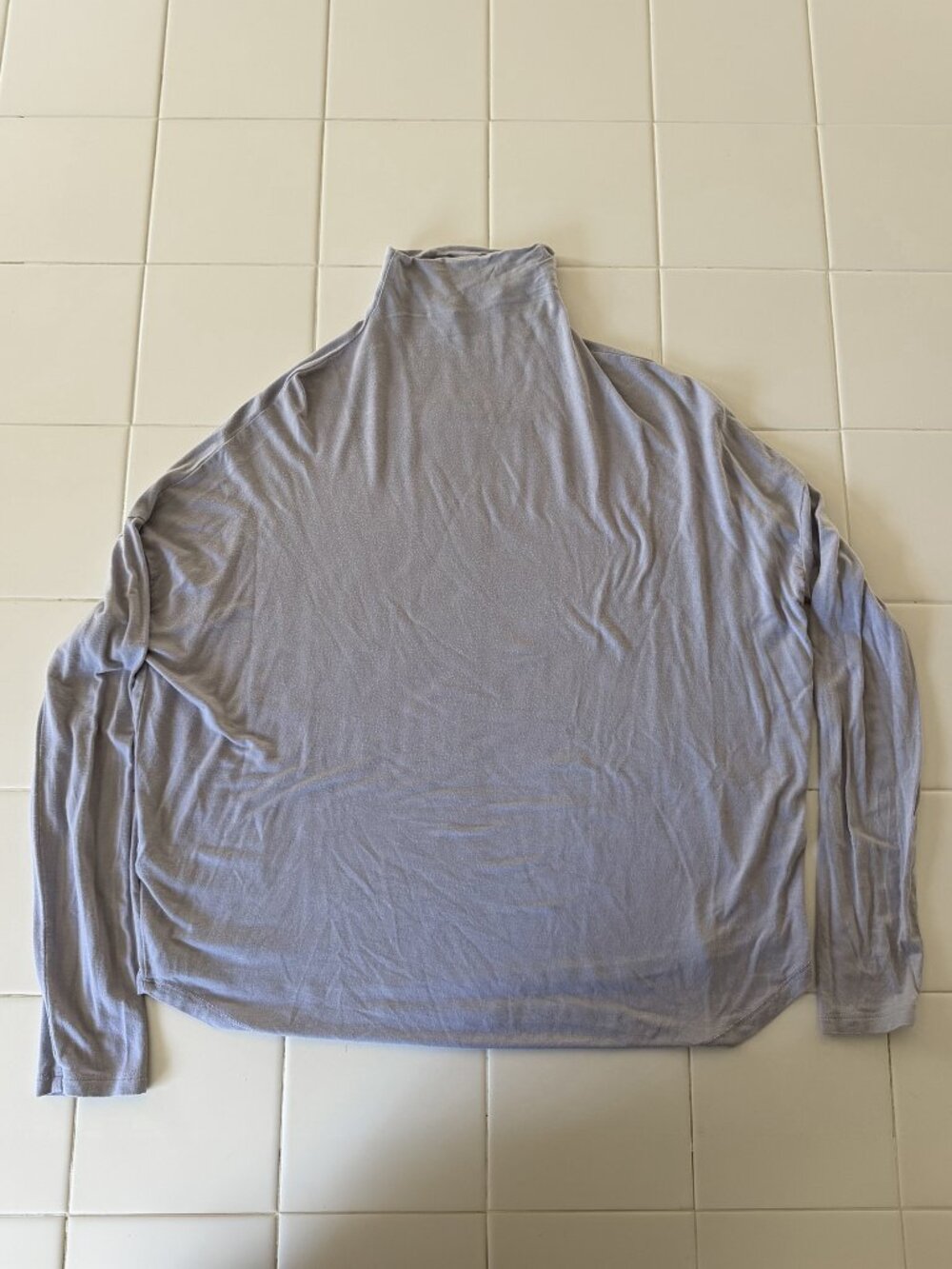 Babaton Aritzia Mock Neck Oversized Long Sleeve Top – Periwinkle – Size S
